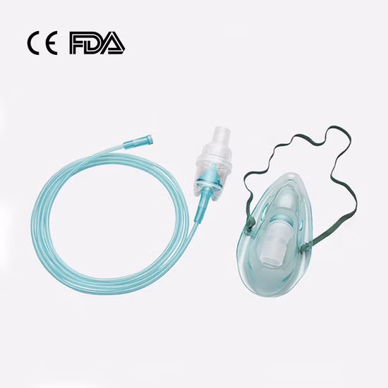 Equipo médico Máscara de oxígeno simple/Máscara nebulizador/Máscara RCP/Máscara facial con cojín