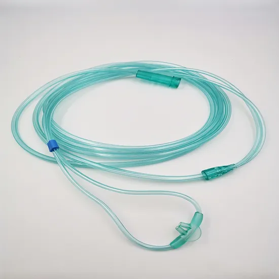 Venta caliente del tubo de oxígeno nasal de la cánula canular del oxígeno nasal del CE ISO
